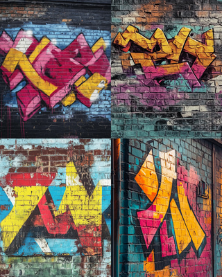 Bold Angular Throw-Up - Dynamic Graffiti Art for Urban Creatives and Street Art Enthusiasts