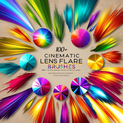 100+ Cinematic Lens Flare Brushes - Premium Cinematic Light Effects for Photographers and Digital Artists