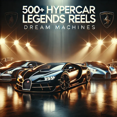 500+ Hypercar Legends Reels - Dream Machines - Dynamic Sports & Vehicles Short Videos for Engaging Visual Stories