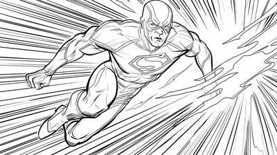 Super Speed Running Coloring - Dynamic Superhero Coloring Pages for Creative Kids and Fans