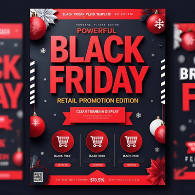Black Friday Flyer Template Retail Promotion Edition - Multipurpose Marketing Kit for Retail and Online Campaigns 2025