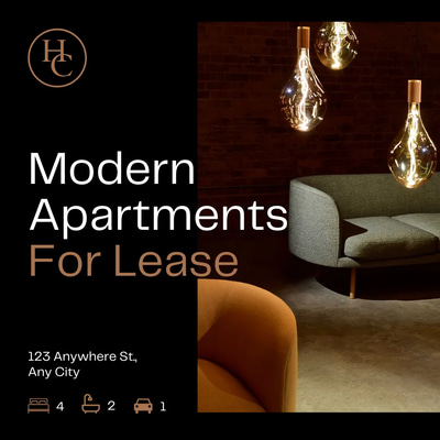 HarrisCole Lease Real Estate IG Post - Professional Commercial Real Estate Instagram Template for Branding & Marketing