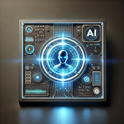 AI Core Hologram - Futuristic Tech Loop - Cinematic Motion Graphics Background for Creative Video Projects