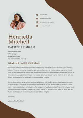 Boho Beige Brown Aesthetic Cover Letter - Stylish Professional Templates for Modern Job Seekers and Creative Portfolios