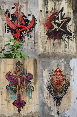 Calligraphy Style Tag - Urban Graffiti Calligraphy Art for Creative Street and Design Projects