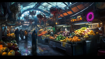 Bio-Tech Marketplace - Futuristic Bio Punk Art Collection for Visionary Creatives and Sci-Fi Enthusiasts