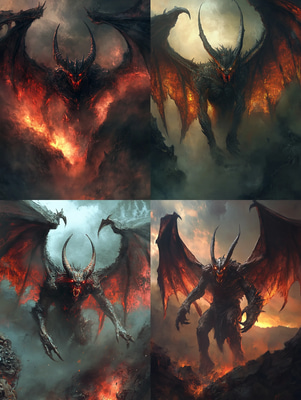 Demonic Entity With Sharp Teeth Art - Dark Horror Creature Design for Thrilling Visual Projects