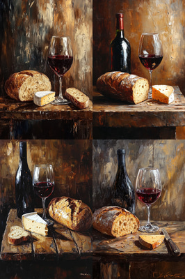 Glass Still Life Oil - Timeless Oil Painting Art for Classic and Contemporary Decor