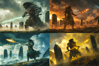 Hound of Ulster - Riastrad Frenzy - Mythic Fantasy Art for Immersive Storytelling and Creative Projects