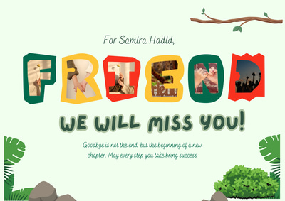 Colorful Jungle Nature Farewell Card - Vibrant Farewell Invitation for Memorable Goodbyes and Jungle-Themed Parties
