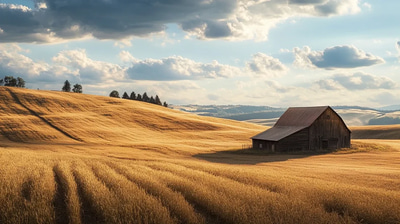 Countryside Landscape Calm Peaceful Vibe - Serene Photographic Wall Art for Tranquil Home and Office Decor