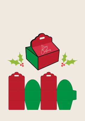 Christmas Gift Pattern - Printable Packaging - Festive Label Template for Professional Holiday Branding and Gift Wrapping