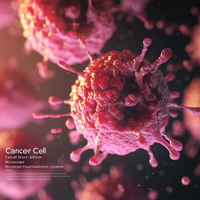 Cancer Cell Division - Medical Microscope Visualization - Cinematic VFX Motion Graphics for Scientific and Educational Use