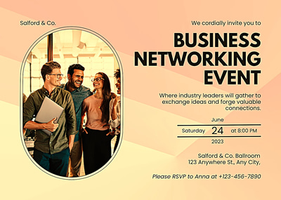 Black Pink Corporate Event Invitation - Sleek Business Invitation Templates for Professional Events and Brand Impact