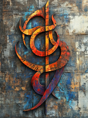 Dhaka Dynamo Bengali Brush Strokes - Dynamic Calligraffiti Art for Urban Creatives and Designers