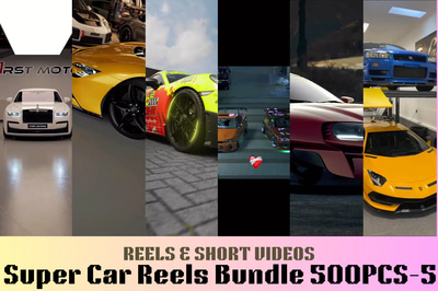 500+ Velocity Vault Reels - Supercar Saga - Cinematic Sports & Vehicles Short Videos for Dynamic Reels and Social Content Creators