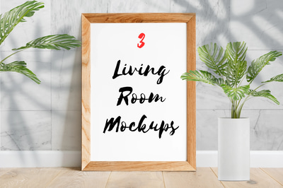 3D Living Room Realistic Mockup - Immersive Home Interior Presentation for Designers and Marketers