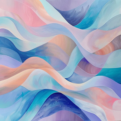 Lyrical Abstract Dynamic Flowing Harmony - Expressive Abstract Art for Contemporary Spaces and Creative Projects