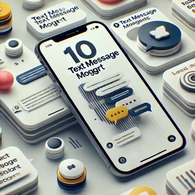10 Text Message MOGRT - Dynamic Typography Animations for Engaging Video Content Creators