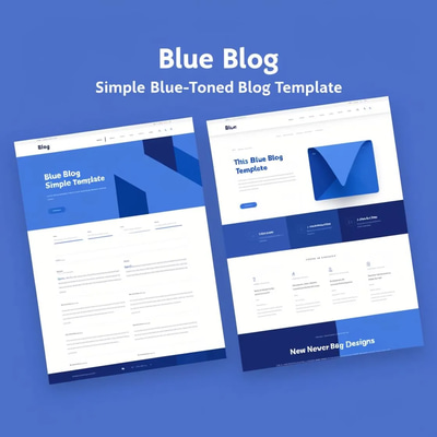 Blue Blog Simple Blue-Toned Blog Template - Clean, Modern CSS Theme for Engaging Personal and Professional Blogs