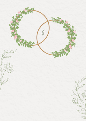 Eternal Circle Ring Motif Card - Elegant Wedding & Engagement Invitation for Timeless Celebrations