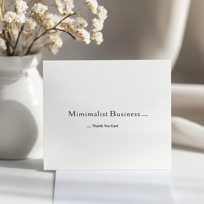 Minimalist Business Thank You Card - Sleek Gratitude Notes for Professional Appreciation and Client Relations