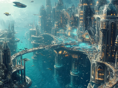 Neptunia Submerged Metropolis - Immersive Digital Underwater Environments for Environment Artists and Creators