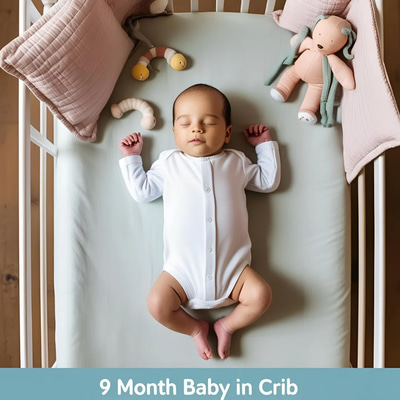 HomeVista Footage - Serene Lifestyle Stock Video of a 9-Month Baby in Crib for Family & Child Content Creators