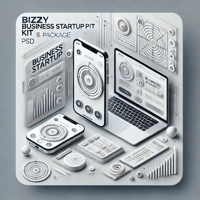 Bizzy Business Startup Kit - App, Website & PSD - Comprehensive Mobile and Web App Design Package for Entrepreneurs and Startups