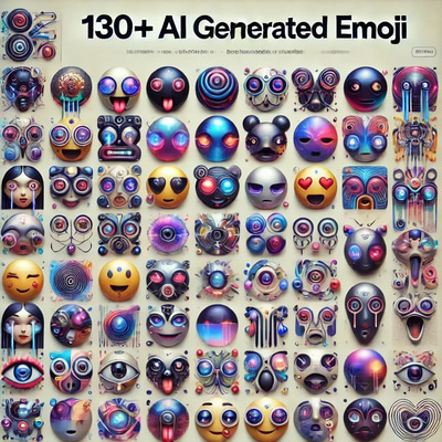 130+ AI Generated Emoji - Expressive Digital Icons for Creative Messaging & Branding