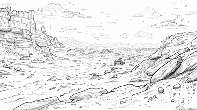 Mars Rover Coloring Page - Immersive Space & Astronomy Art for Kids and Educators