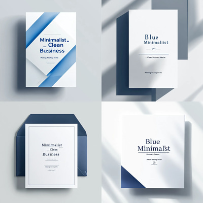 Blue Minimalist Clean Business Meeting Invite - Sleek Corporate Invitation Template for Professional Events and Networking