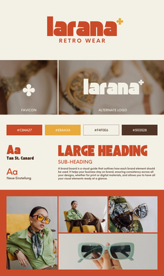 RetroMode Fashion Brand Board Template - Vintage-Inspired Branding Toolkit for Fashion Designers and Creative Agencies