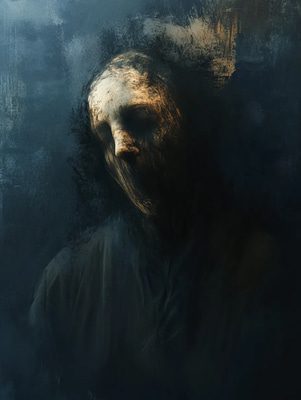 Distorted Twisted Face Horror Art - Psychological Horror Visuals for Dark Art Creators and Storytellers