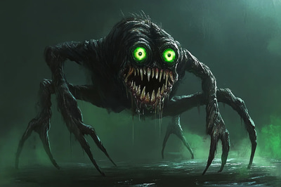 Monstrous Creature Design - Dark Horror Character Art for Creative Storytelling and Visual Impact