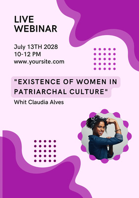 Webinar Event Poster - Purple Modern Style - Professional Educational Poster & Training Manual Template for Engaging Online Events