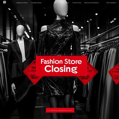 Fashion Store Closing Twitter X - Stylish Social Media Templates for Impactful Twitter Ads and Posts