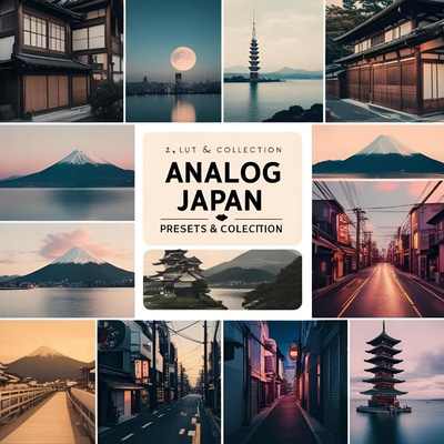 20 Analog Japan Presets & LUTs Collection - Cinematic Vintage Color Grading Tools for Photographers and Videographers