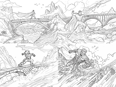 Ice Powers Coloring Page - Engaging Superhero-Themed Digital Coloring Art for Creative Play and Learning