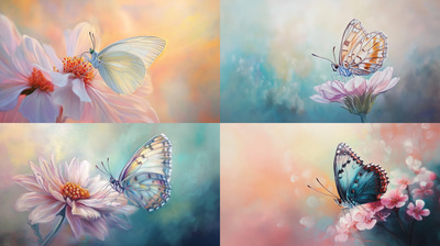Resting Butterfly Pastel Artwork - Serene Pastel Painting for Art Lovers and Creative Spaces 2025-2026