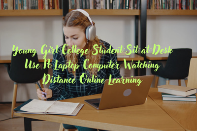 College Girl Sitting at Desk - Cinematic Educational Stock Video for Science and Medical Learning Projects