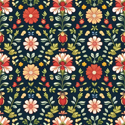 12 Floral Seamless Pattern Vector Set - Elegant Botanical Vector Art for Designers and Creative Projects 2025