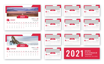 Desk Calendar 2025 - Business Layout Design - Professional Editable Planner for Efficient Office Scheduling
