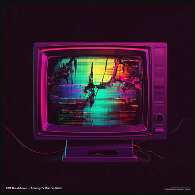 CRT Breakdown Analog TV Distortion Glitch - Cinematic Analog Glitch Overlays for Video Creators and Editors 2025