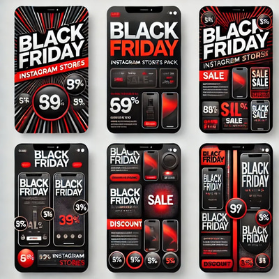 Black Friday Instagram Stories Pack - Dynamic Video Promo Templates for Engaging Brand Campaigns
