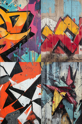 Chunky Block Throw-Up - Bold Urban Graffiti Art for Street Artists and Creative Projects
