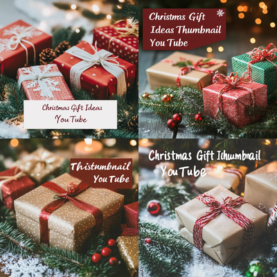Christmas Gift Ideas Thumbnail YouTube - Festive YouTube Thumbnail Templates for Engaging Holiday Content Creators