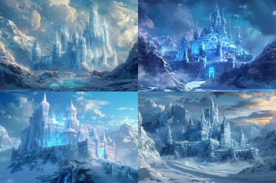 Frostspire Citadel - Crystalline Palace - Immersive Digital Concept Art of Fantasy Environments for Designers and Creators