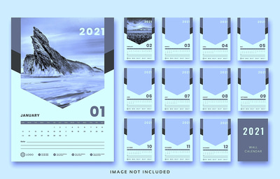 2025 Wall Calendar Template - Clean Monthly Layout - Minimalist Calendar Design for Efficient Annual Planning and Personal or Business Use