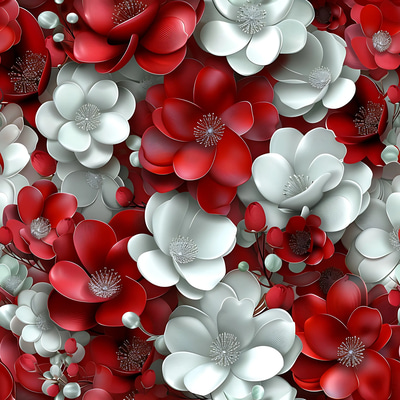 150 Hyper-Realistic 3D Botanical Bundle - Vibrant Floral Patterns for Designers and Creatives